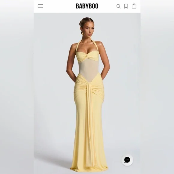 Babyboo fashion vixen maxi dress - lemon - Picture 1 of 3